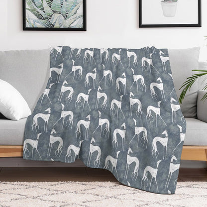 White Galgos Throw Blanket