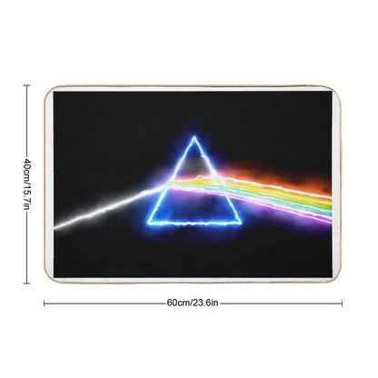 Pink Floyd Dark Side of The Moon Style Prism Rainbow Colors Bath Mat