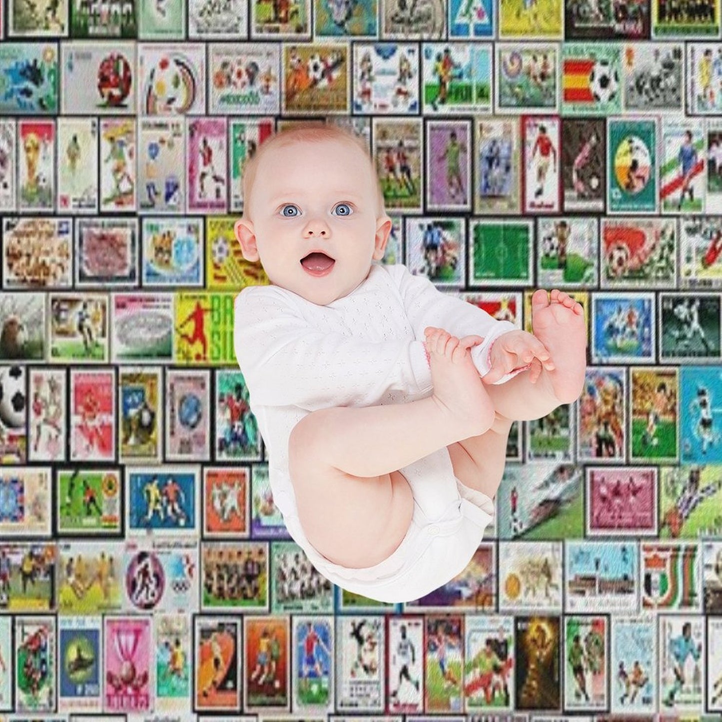 Soccer Stamps Throw Blanket