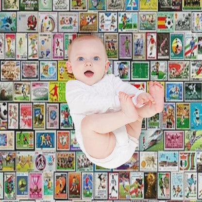 Soccer Stamps Throw Blanket