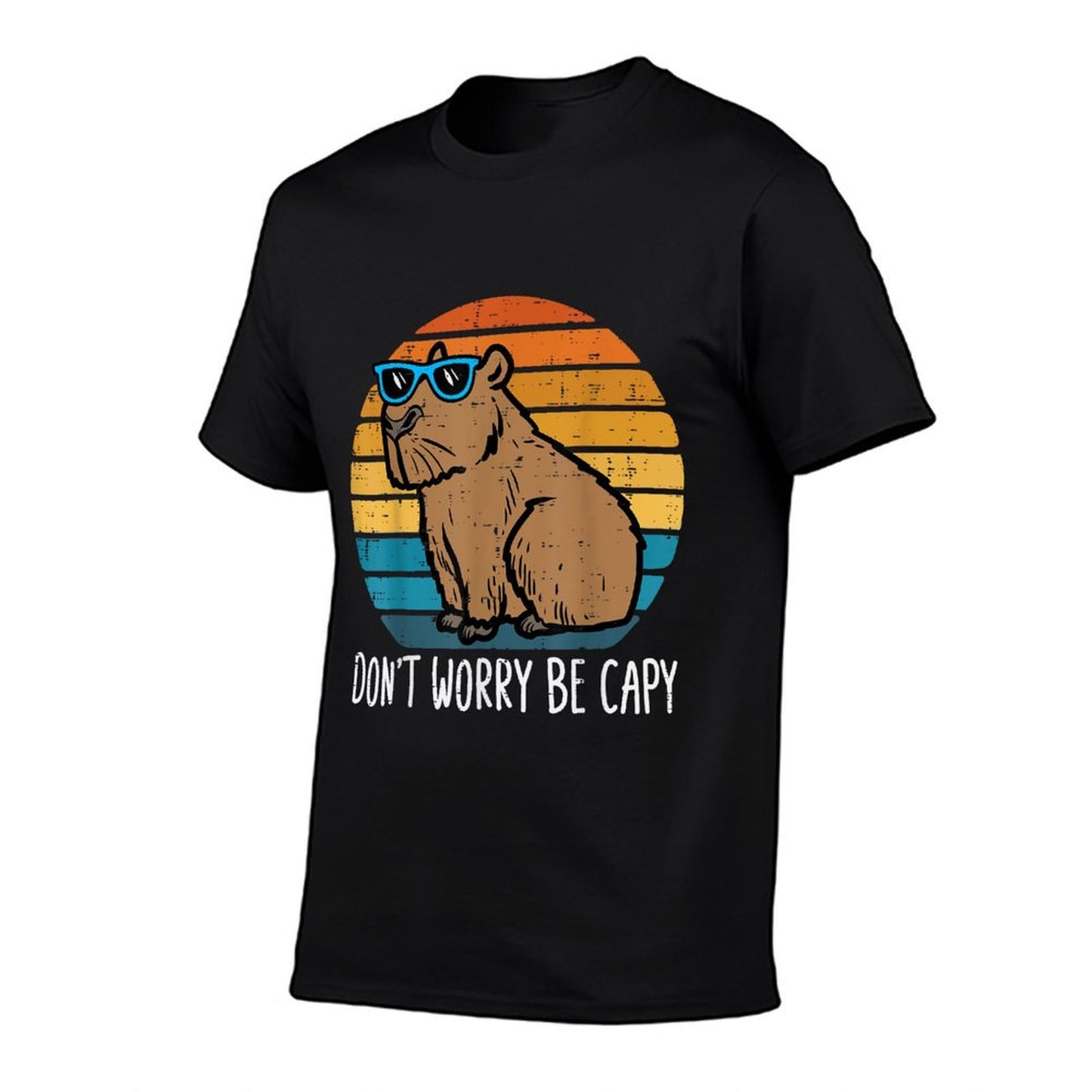 Dont Worry Be Capy Capybara Retro Men Boys Kids Youth Women T-Shirt