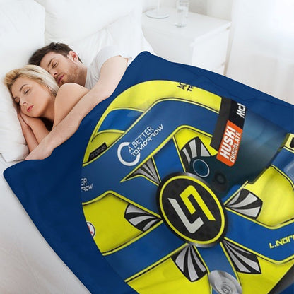 Lando Norris Helmet 2020 Graphic Throw Blanket