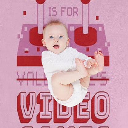 V Is For Video Games - Gaming Is My Valentine Throw Blanket