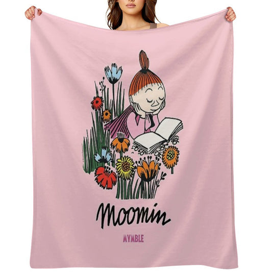Moomin Mymble Reading Throw Blanket