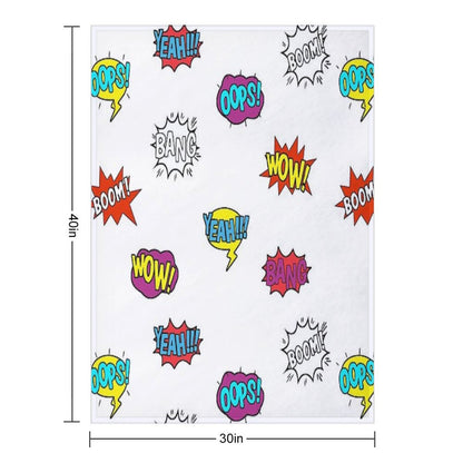 Pop Art Comic Book Style - LBC Throw Blanket