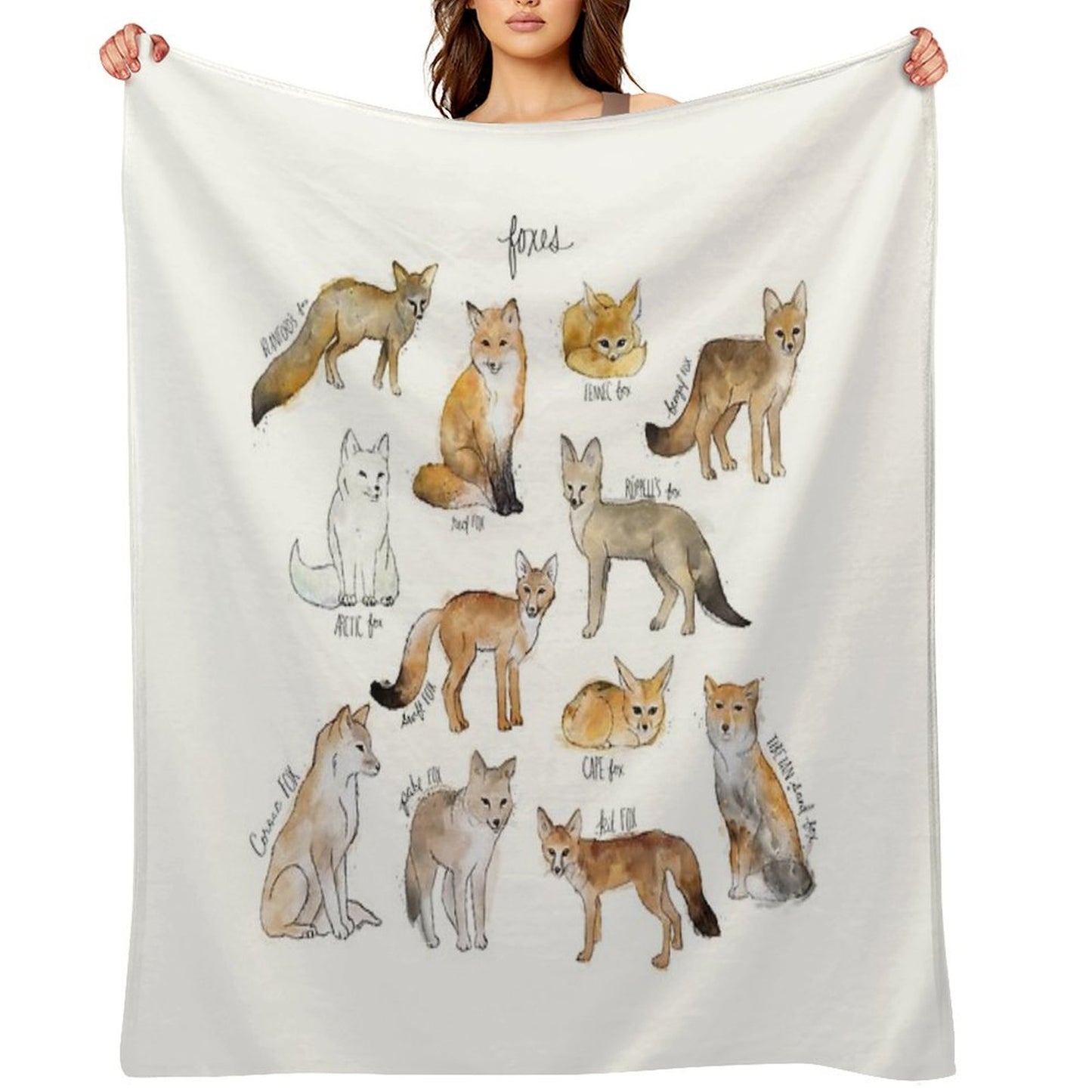 Foxes Throw Blanket