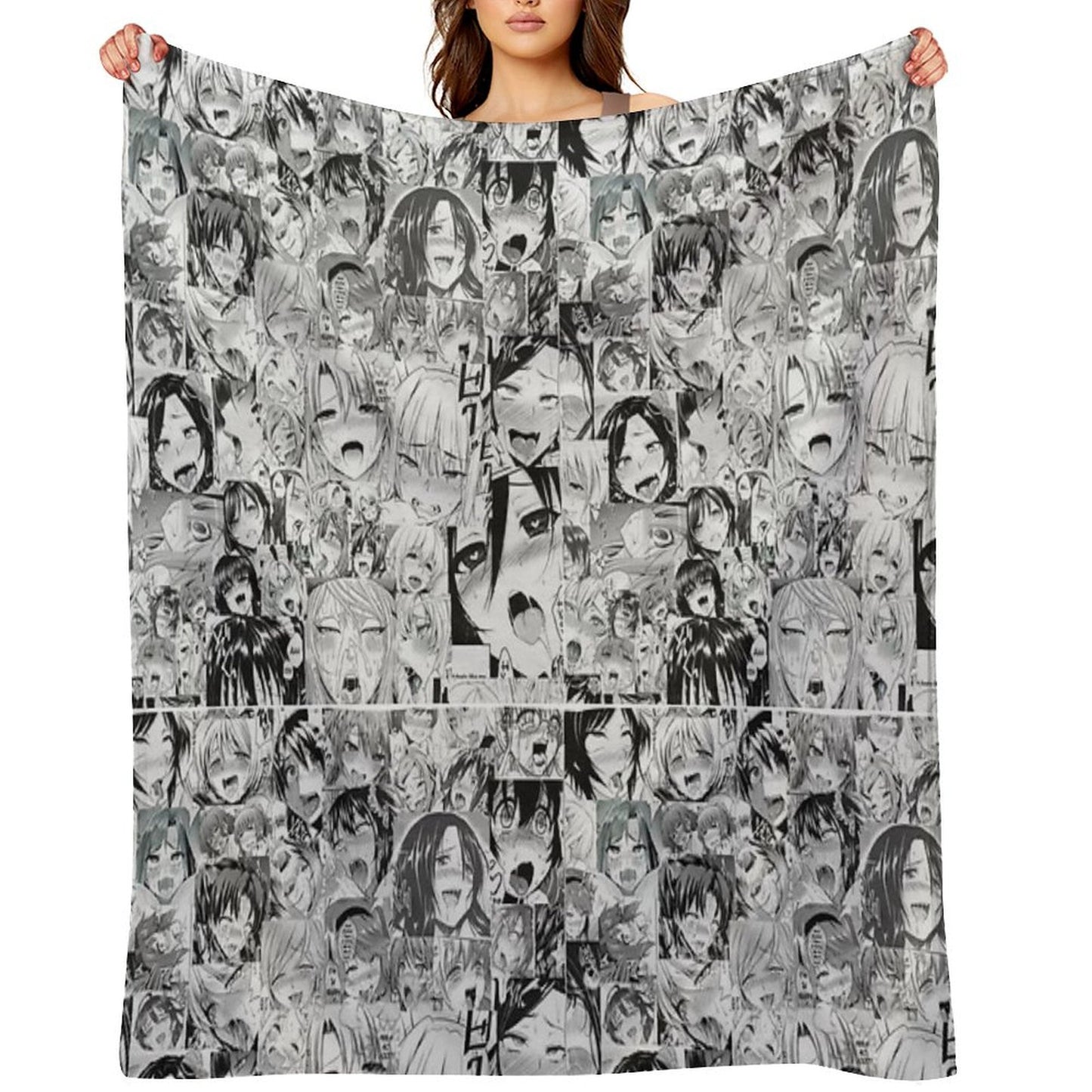Aygo Hentai Anime Face Throw Blanket