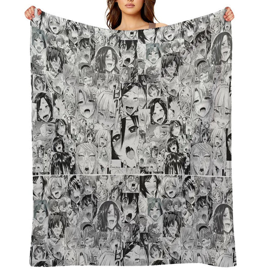 Aygo Hentai Anime Face Throw Blanket