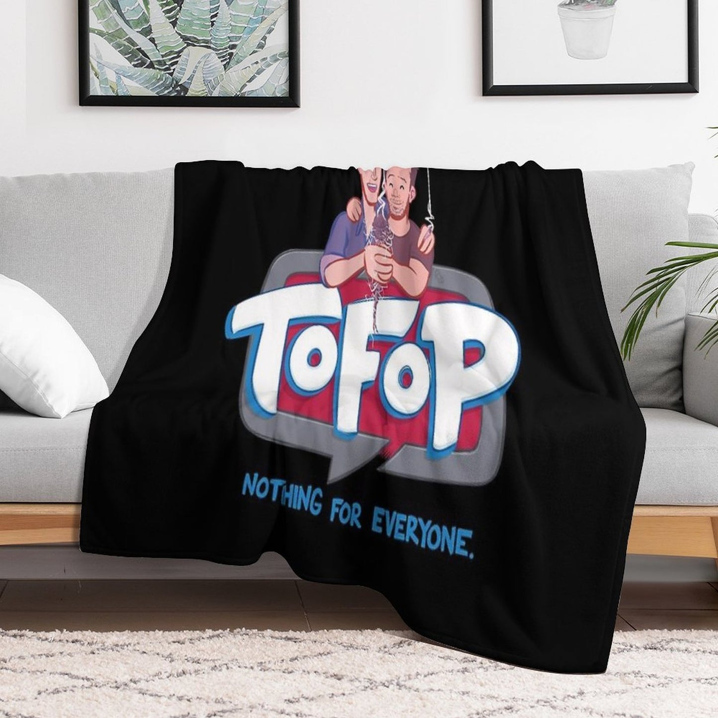 TOFOP- Toon Logo Throw Blanket