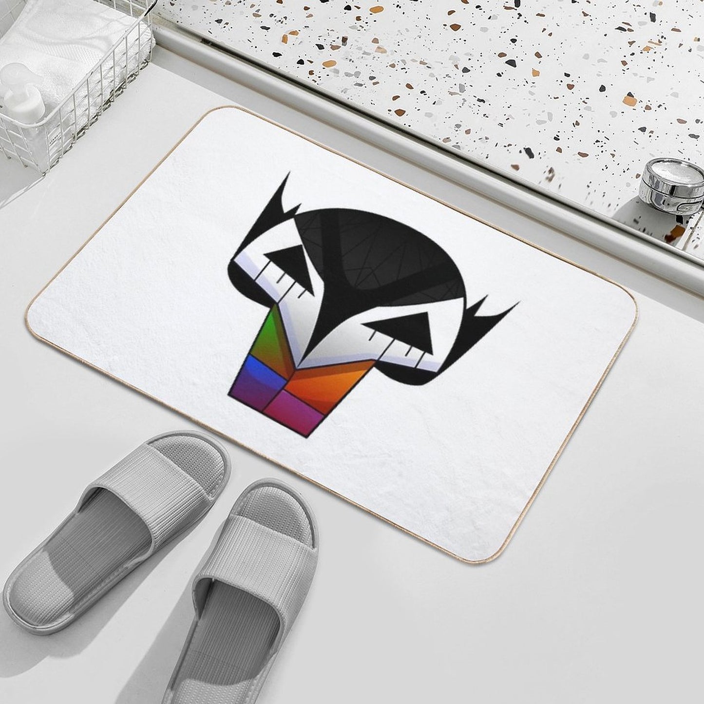 Goth Skull  Anti-Trip Bath Mat