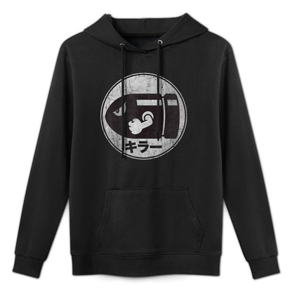Super Mario Bullet Bill Distressed Kanji Logo Moisture-Wicking Hoodie