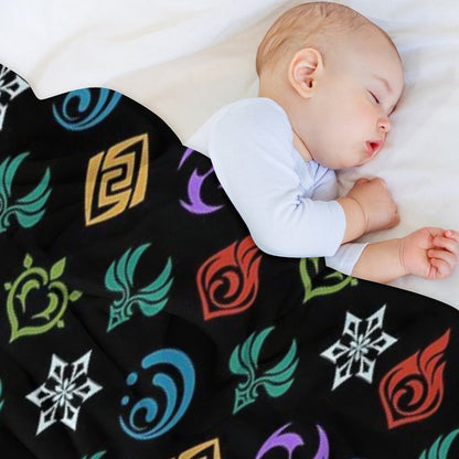 Genshin Impact All Elements Throw Blanket