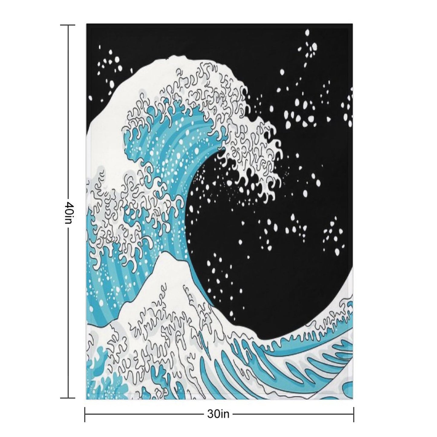 Kanagawa Wave Throw Blanket