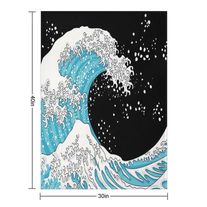 Kanagawa Wave Throw Blanket