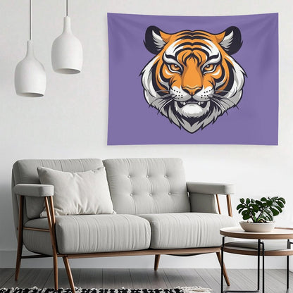 Tiger Mascot Digital Art Tapestry