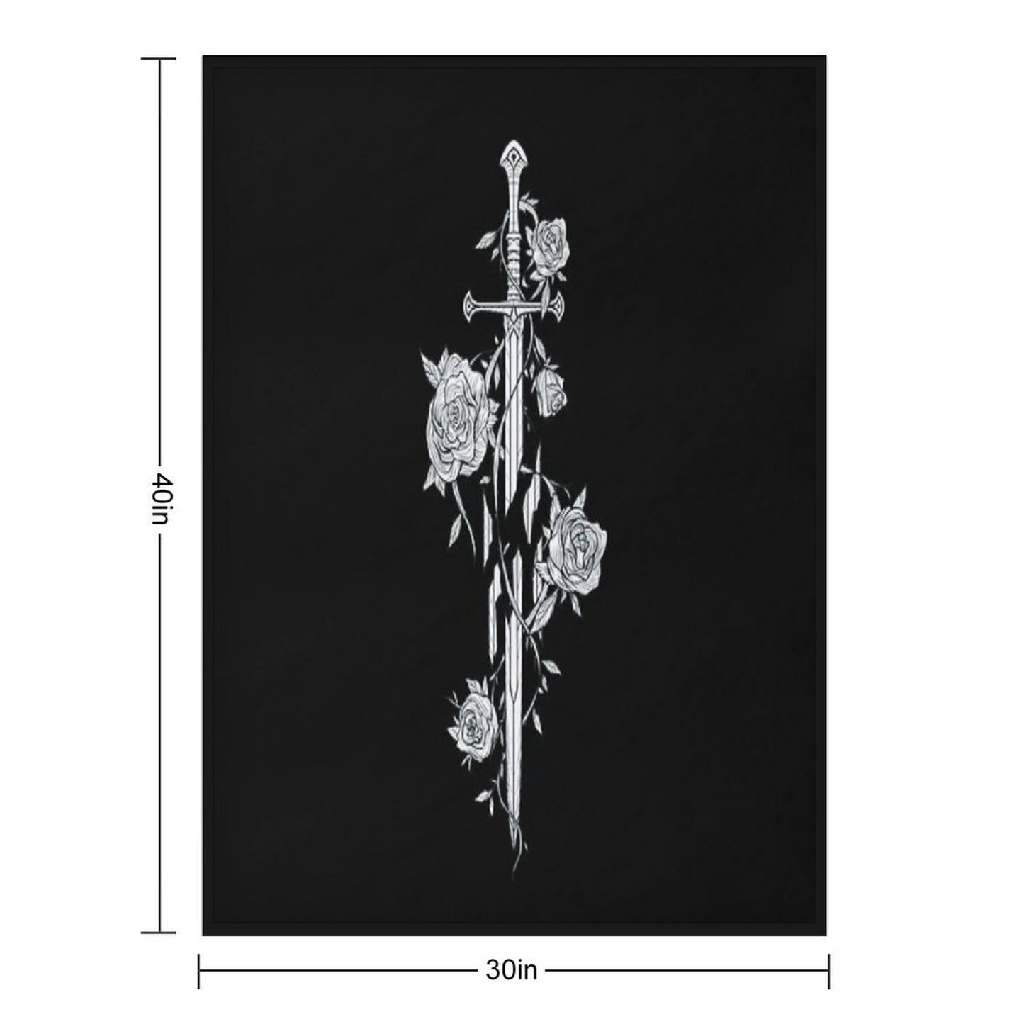 Roses of The Broken Sword Throw Blanket