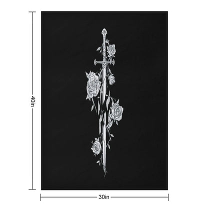 Roses of The Broken Sword Throw Blanket