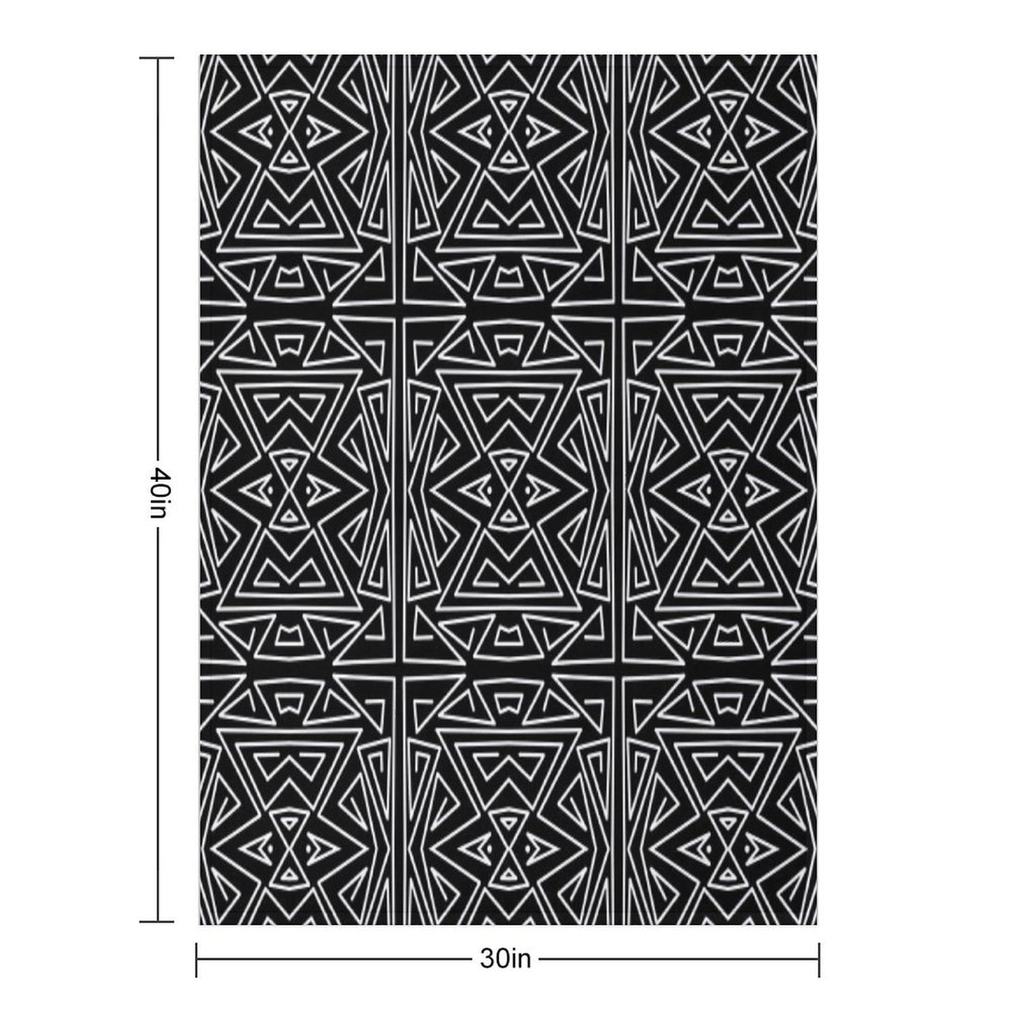 Zanzibar - Geometric Abstract in Black And White Throw Blanket