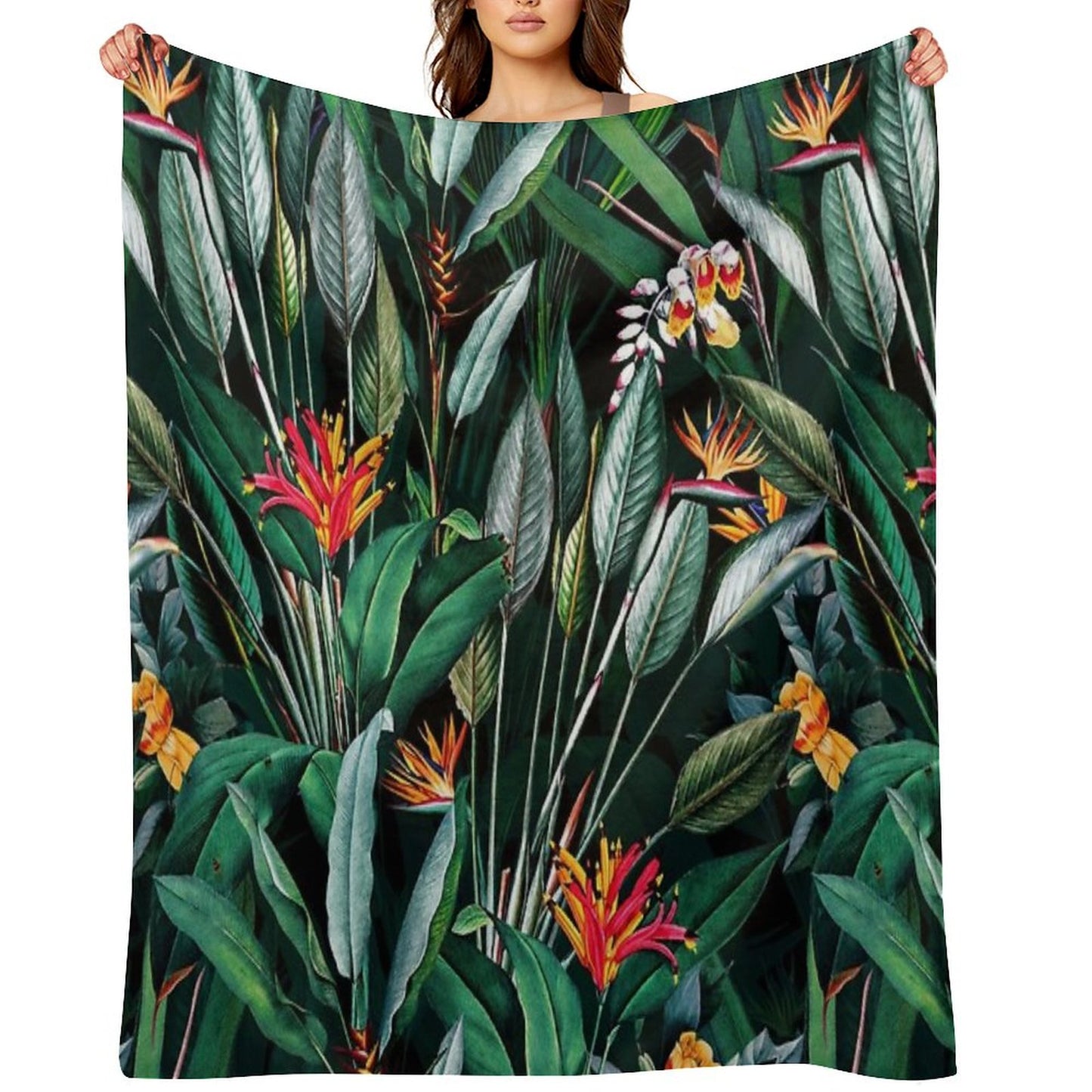 Midnight Garden V Throw Blanket