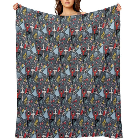 Clara's Nutcracker Ballet Repeat by Robin Pickens Throw Blanket