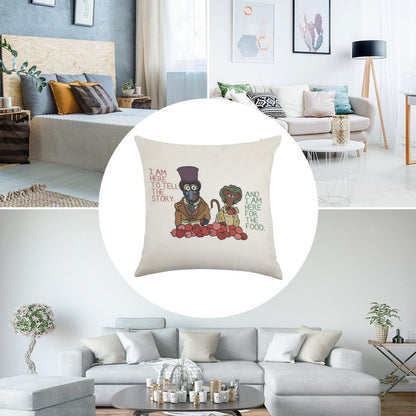 Muppet Christmas Carol - Gonzo And Rizzo Linen Throw Pillow Cover