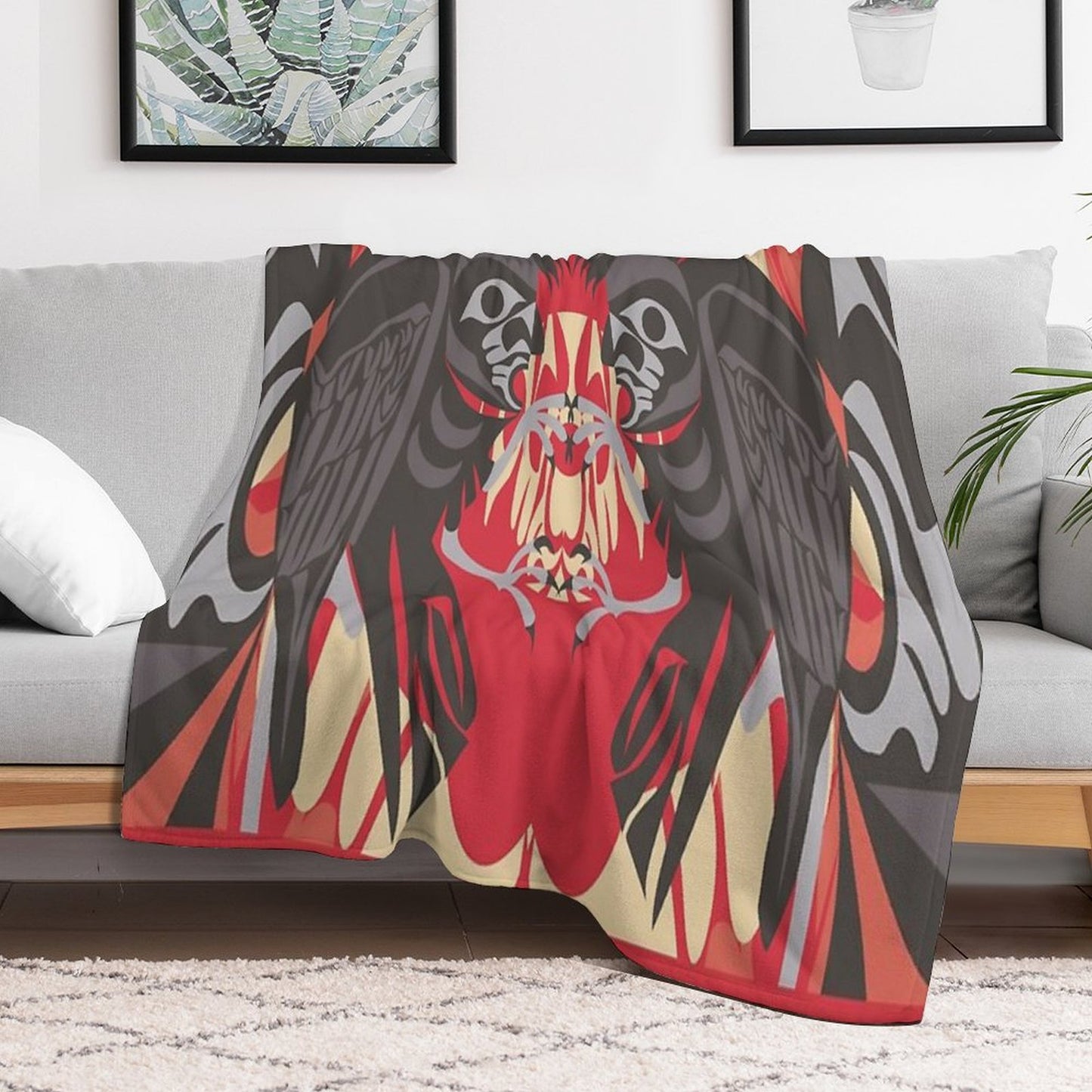 Raven Vision Throw Blanket