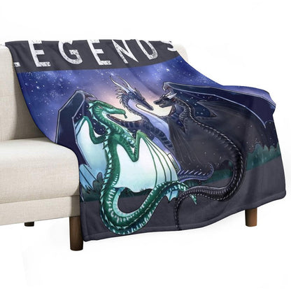 Wings of Fire - Legends - Fathom, Darkstalker, Clearsight Throw Blanket