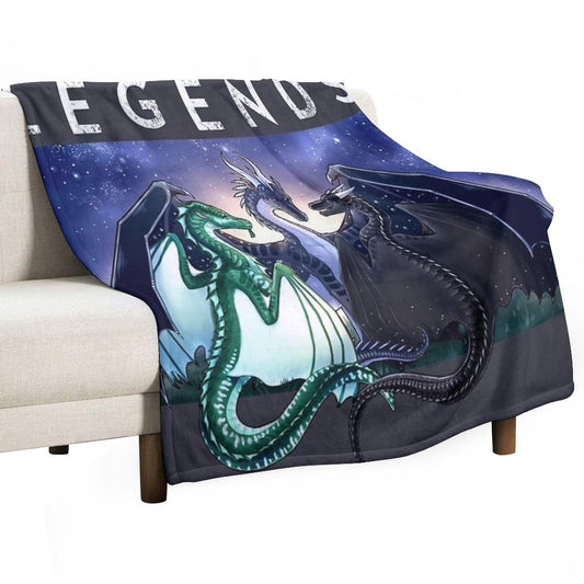 Wings of Fire - Legends - Fathom, Darkstalker, Clearsight Throw Blanket