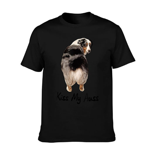 Funny Miniature Australian Shepherd Kiss My Auss Mini Aussie T-Shirt