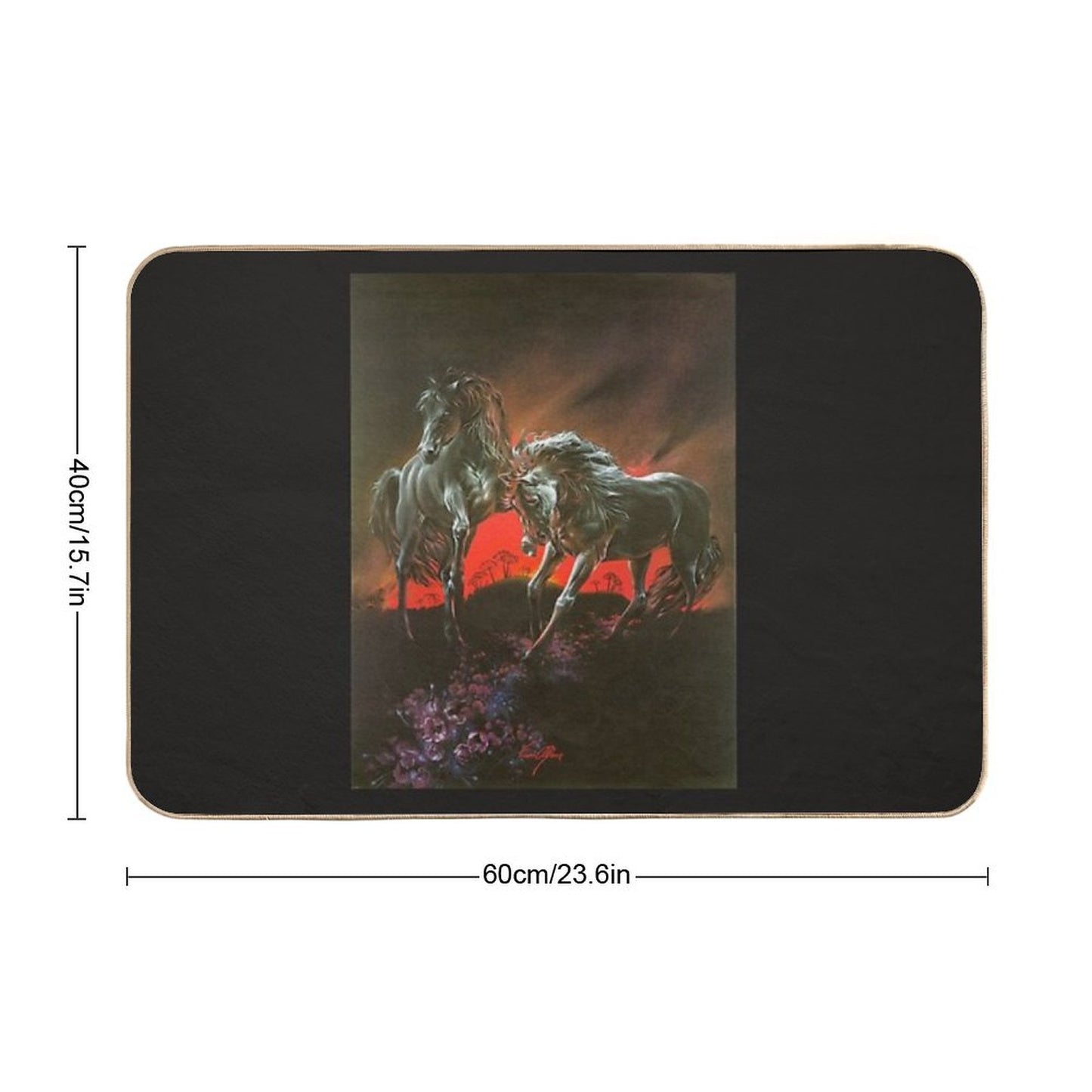 Dark Horses Bath Mat