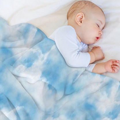 Clouds Print Throw Blanket