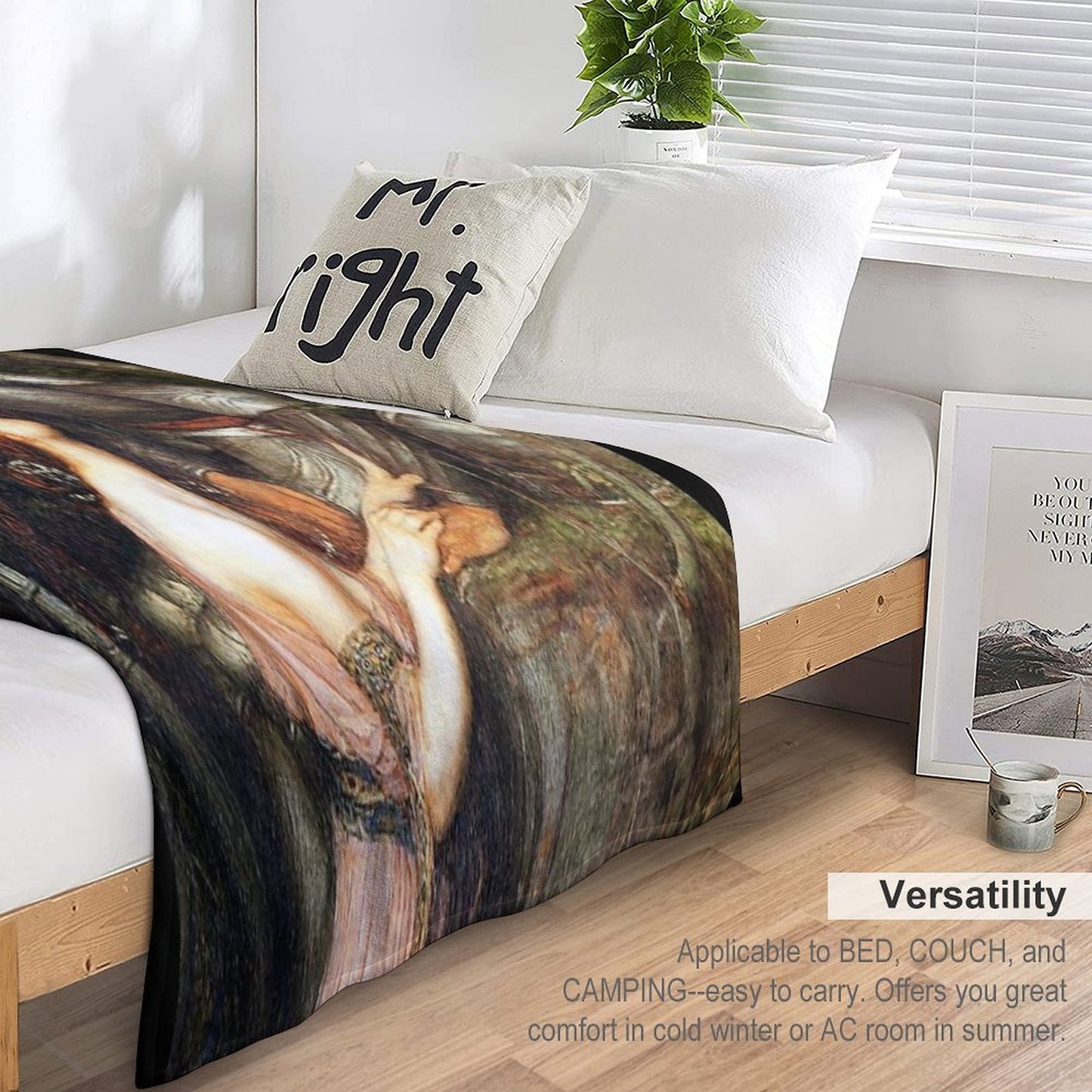 Lamia And The Soldier - John William Waterhouse Throw Blanket