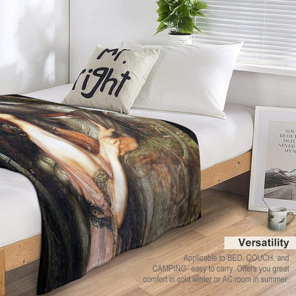 Lamia And The Soldier - John William Waterhouse Throw Blanket