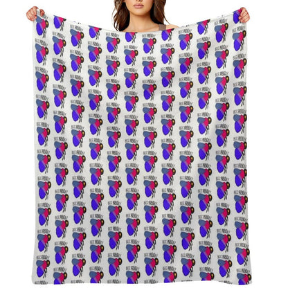 Bee Proud (Bisexual Flag) Throw Blanket