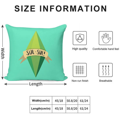 Plumbob Soft Anti-Pilling Throw Pillow