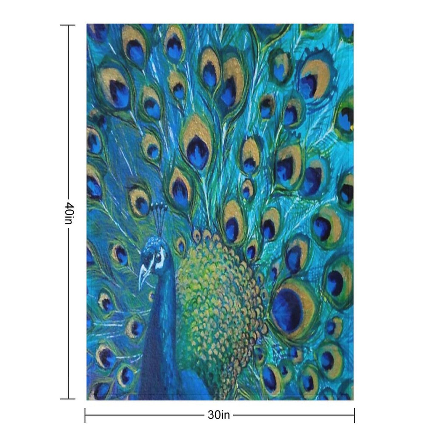 Peacock Full Glory 2 Throw Blanket