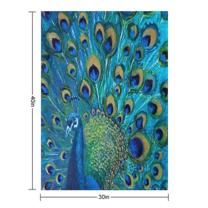 Peacock Full Glory 2 Throw Blanket