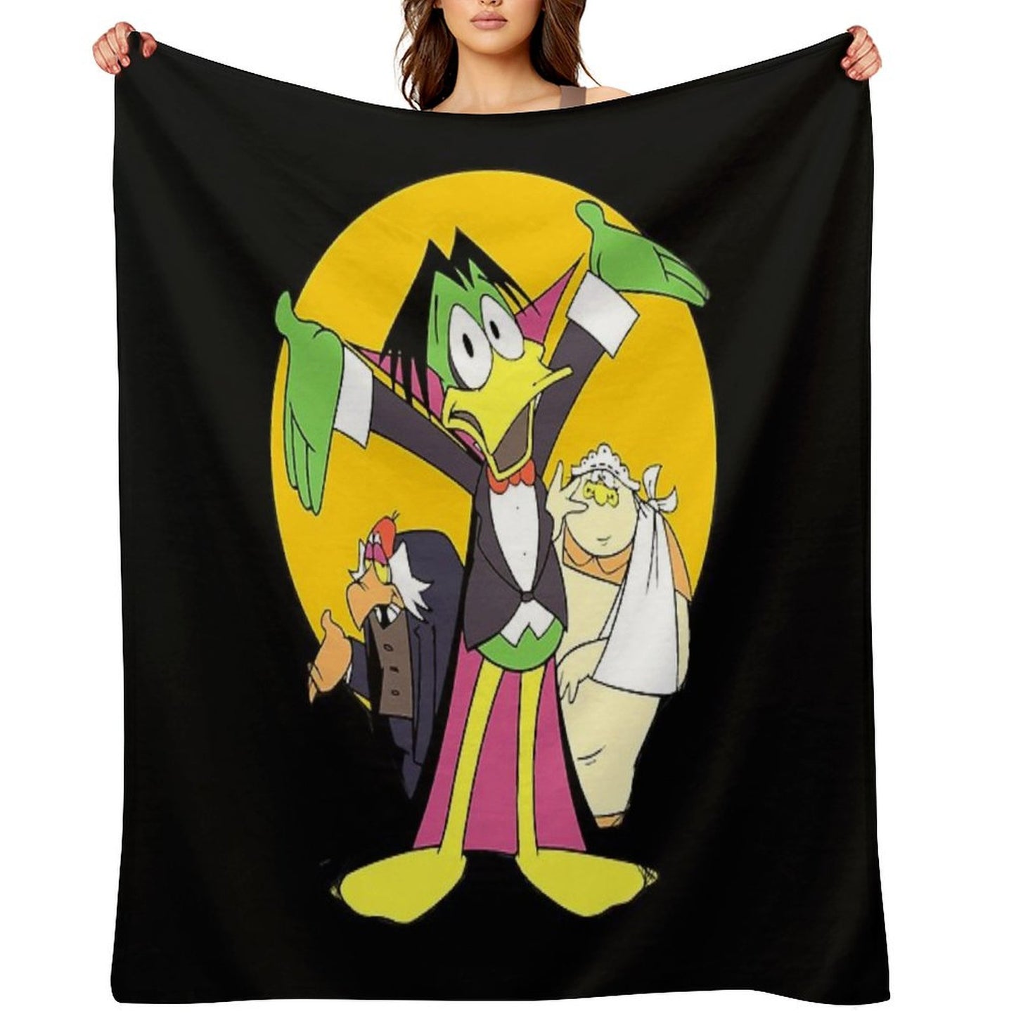 Retro Count Duckula Awesome For Movie Fan Throw Blanket