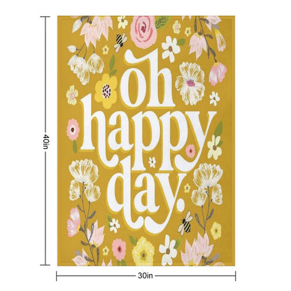 Oh Happy Day Throw Blanket