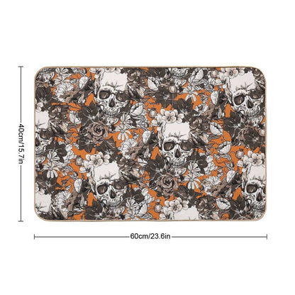 SKULLS ORANGE Bath Mat