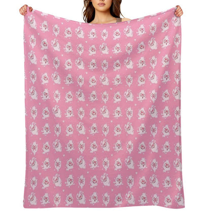 Whisper Colour Palette Pattern Valentines  Yo-Kai Watch Throw Blanket