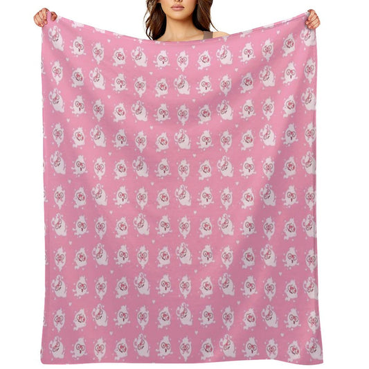 Whisper Colour Palette Pattern Valentines  Yo-Kai Watch Throw Blanket