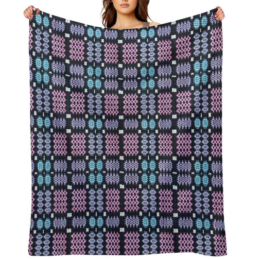 Traditional Woven Welsh Blanket Throw Blanket