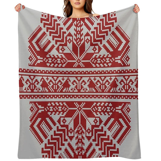 Baltic Traditional Ornament. Latvian Throw Blanket