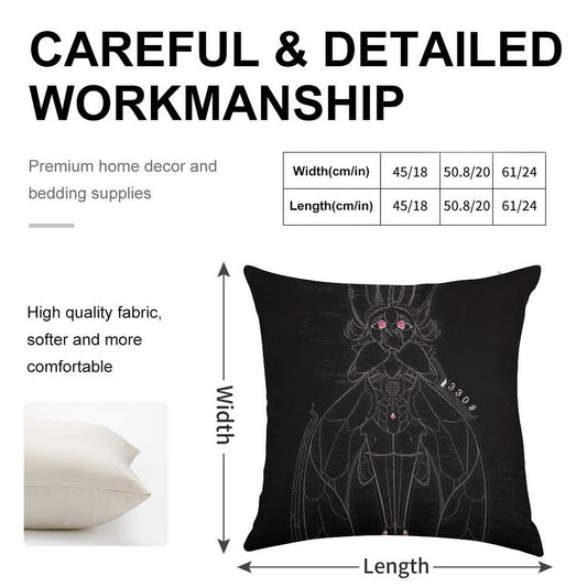 An Unspoken Code (Dark) Linen Throw Pillow Cover