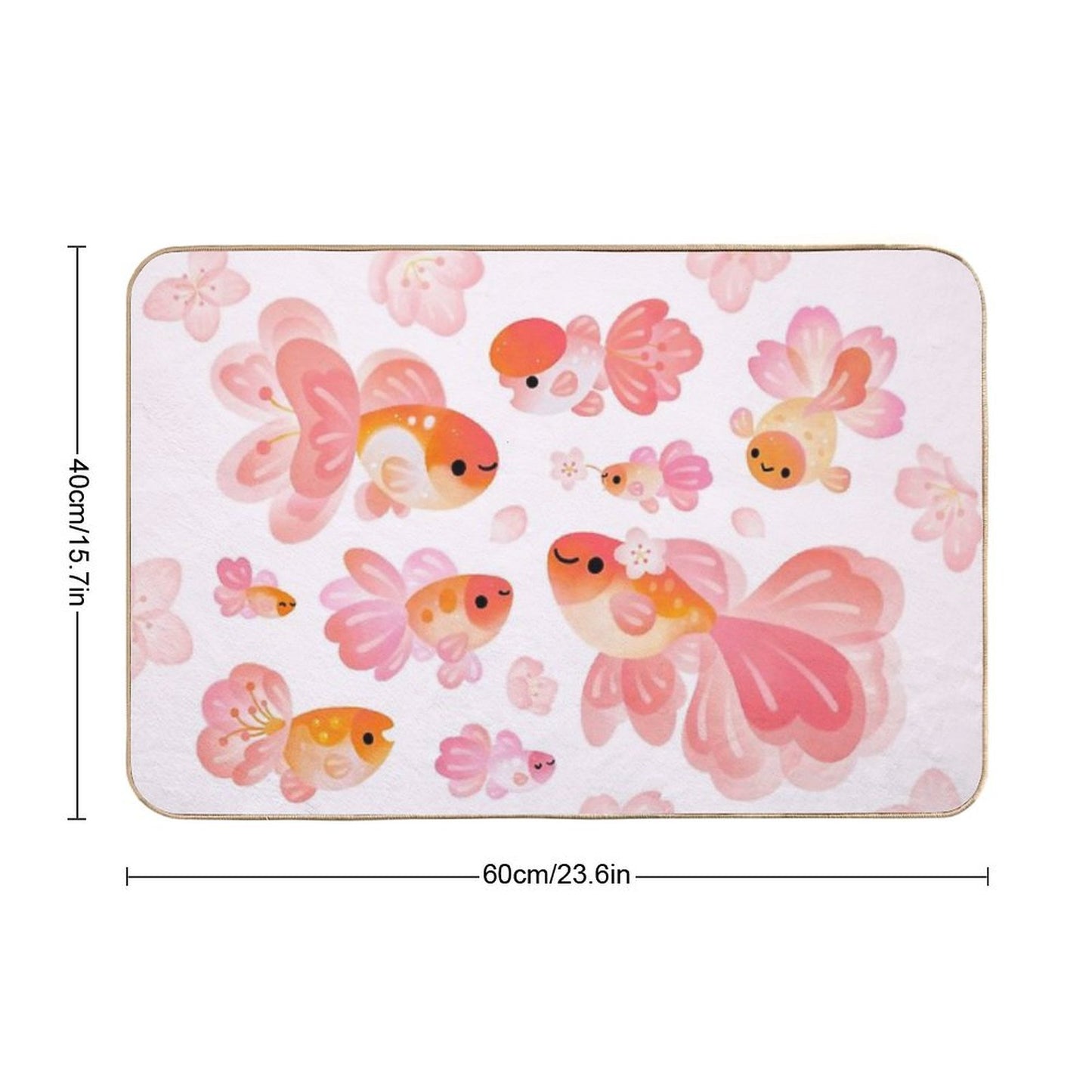 Cherry Blossom Goldfish 2 Bath Mat