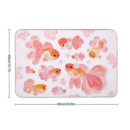 Cherry Blossom Goldfish 2 Bath Mat