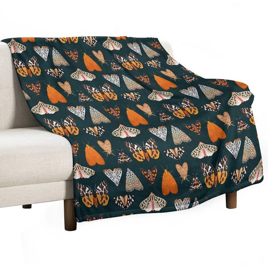 Tiger Moths Throw Blanket
