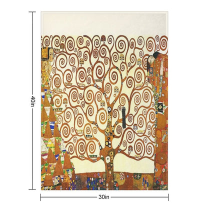 HD The Tree of Life, 1905 by Gustav Klimt - HIGH DEFINITION Throw Blanket