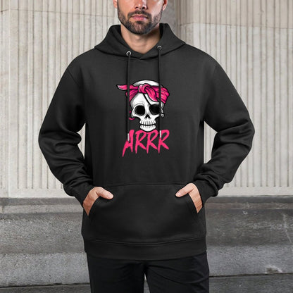 Pirate Dead With Eye Patch Pink Bandana Halloween Costume Durable Construction Hoodie